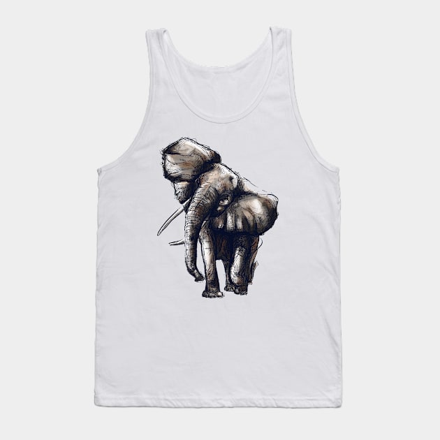 African Elephant Tank Top by JuicyCreations